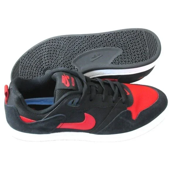Nike Men's SB Alleyoop Skate Shoes Black University red White Sizes NIB - Picture 2 of 5